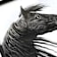 Glass Framed Black & White Horse Portrait II Wall Art, 25x37