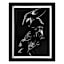 Glass Framed Scratchboard Rodeo VII Paper Print Wall Art, 20.6x26.6