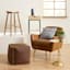 Honeybloom Braxton Faux Leather Accent Chair, Cognac