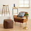 Bella Adjustable Metal Accent Table, Antique Gold Finish
