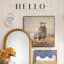 Honeybloom Hello Metal Wall Sign, 24x6