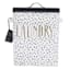 Doreen Black & Gold with White Handles Laundry Canister, Large