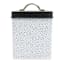 Doreen White & Black with Gold Handles Laundry Canister, Small