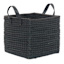 Crosby St. Black Seagrass Storage Basket with Handles, Medium