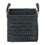 Crosby St. Black Seagrass Storage Basket with Handles, Medium