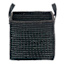 Crosby St. Black Seagrass Storage Basket with Handles, Small
