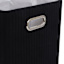 Black Velvet Foldable Storage Basket
