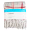 Grey & Red Fringe Throw Blanket, 50x60
