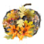 Dahlia, Pinecone, Berries & Maple Leaf Hanging Wall Pumpkin, 16"