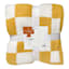 Honeybloom Yellow Checkered Cozy Knit Throw Blanket, 50x60