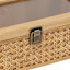Small Brown Rattan Box with Clear Lid, 12x7
