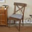 Grey Trellis Gripper Dining Chair Cushion with Non Skid Material