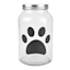 Buddy Chalkboard Paw Clear Glass Canister, Large