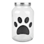 Buddy Chalkboard Paw Clear Glass Canister, Large