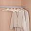 6-Piece Satin Hangers, Ivory