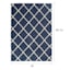 (D429) Brampton Blue Tufted Area Rug With Non-Slip Back, 5x7