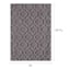 (D458) Jardel Grey Tufted Area Rug with Non-Slip Back, 5x7