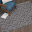 (D458) Jardel Grey Tufted Area Rug with Non-Slip Back, 5x7