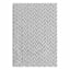 (D460) Salazar Herringbone Grey Tufted Area Rug with Non-Slip Back, 5x7