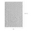 (D460) Salazar Herringbone Grey Tufted Area Rug with Non-Slip Back, 5x7