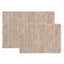 2-Pack Brown Simple Stripe Bath Rug Set, 17x24 & 20x32