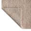 2-Pack Brown Simple Stripe Bath Rug Set, 17x24 & 20x32