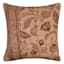 Honeybloom Brown Floral Print Matelasse Throw Pillow, 18"