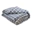 Honeybloom 3-Piece Blue Plaid Flannel Printed Cotton Comforter Set, King