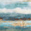 Aqua Striations Canvas Wall Art, 12"