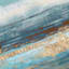 Aqua Striations Canvas Wall Art, 12"