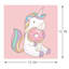 Unicorn & Donut Glittered Embellished Canvas Wall Art, 12"