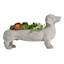 Indoor Grey Dachshund Dog Pot, 20"