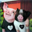 Pig BFF Canvas Wall Art, 12"