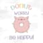 Tiny Dreamers Donut Worry Be Happy Canvas Wall Art, 12"