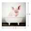 Bathtub Pig Canvas Wall Art, 12"