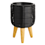 Tracey Boyd Black Polyrattan Planter Stand, Medium