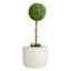 Found & Fable Indoor White Reactive Glaze Geo Planter, Large