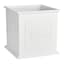 Providence White Bernalla Square Outdoor Planter, Large