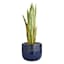 Ashley Blue Ceramic Outdoor Planter, Medium