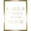 Glass Framed Be Fearless Wall Sign, 12x16