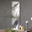 Allegro Grey Abstract Canvas Wall Art, 12x36