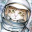 Cat in Space Canvas Wall Art, 12x16