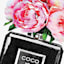 Fashion Perfume Bottle with Flowers Canvas Wall Art, 12x16
