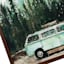 Retro Van In The Woods Framed Wood Wall Decor, 16x20