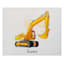 Yellow Construction Excavator Canvas Wall Art, 16x20