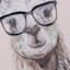 Llama Glasses Canvas Wall Art, 12x16