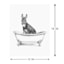 Farm Donkey in Bathtub Canvas Wall Art, 12x16