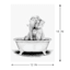 Elephant in Bathtub Canvas Wall Art, 12x16