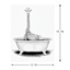 Giraffe In Bathtub Canvas Wall Art, 12x16