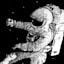 USA Astronaut Skateboard Canvas Wall Art, 12x16